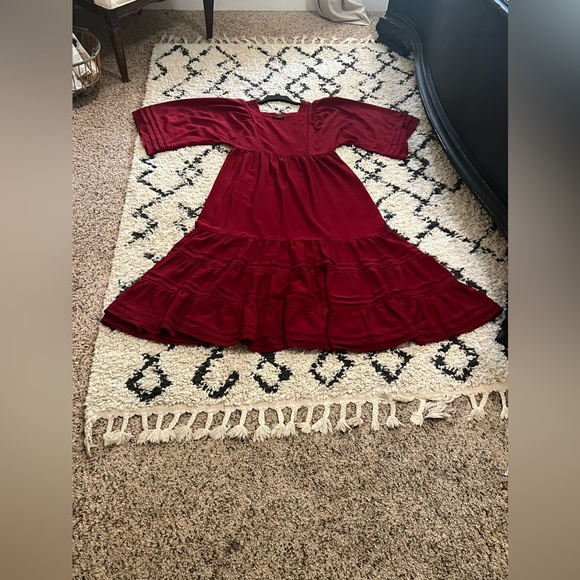 NWOT Storia Burgandy maxi dress size small - Picture 2 of 7